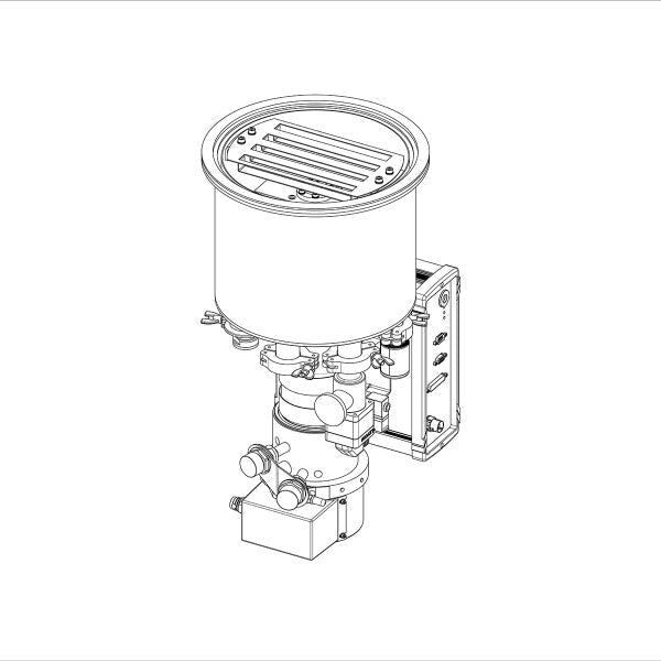 The diagram depicts the COOLVAC 2000 iSL, a cylindrical industrial device by Leybold North America, mounted on a support structure. The lower section is equipped with various pipes, valves, and control components, while the upper section features a grated cover.