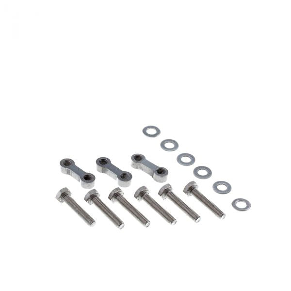 Leybold North America's "Bolts with Bolt Nut Plate and Washers DN 16 CF" set is arranged neatly on a white background.