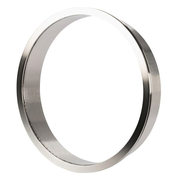 The Clamp Flanges DN 500 ISO-K by Leybold North America, crafted from stainless steel, stands against a white background with its sleek and reflective surface, showcasing exceptional sealing performance for vacuum applications.