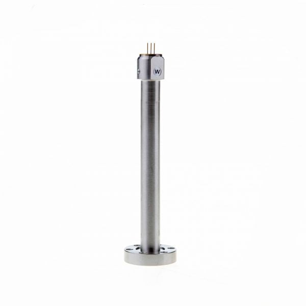 The Replacement Sensing Cell THERMOVAC TTR 91 Bakeable by Leybold North America is a sleek metallic cylinder with a small connector on top and a flat circular base, standing upright against a plain white background.
