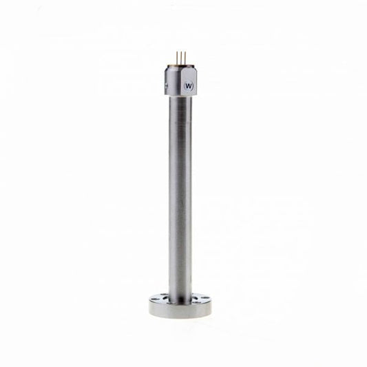 The Replacement Sensing Cell THERMOVAC TTR 91 Bakeable by Leybold North America is a sleek metallic cylinder with a small connector on top and a flat circular base, standing upright against a plain white background.