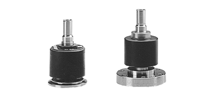Two Leybold North America Shop PR – PENNINGVAC Sensor Gauges, each with a metal shaft and black housing, are shown side by side; the right gauge has a wider base than the left, both displayed on a plain background.